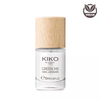 KIKO Milano Лак для ногтей Green Me Nail Lacquer натуральный 01 Прозрачный 10мл