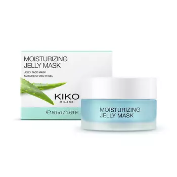 KIKO Milano, Moisturizing Jelly Mask, Успокаивающая гелевая маска для лица с опунцией и алоэ, 50 мл