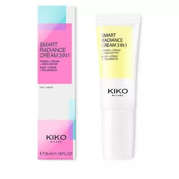 Kiko Milano Smart Radiance увлажняющая кремовая основа и хайлайтер 02 Radiant Gold, 35 мл