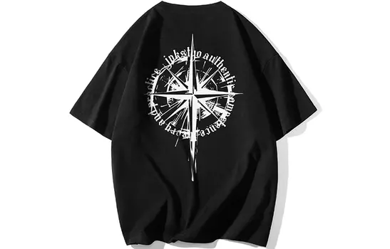 Kikstyo Футболка унисекс «Кикстё», Черный (при покупке бесплатная футболка с короткими рукавами)