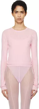 KIM Розовый свитер с длинным рукавом SKIMS
