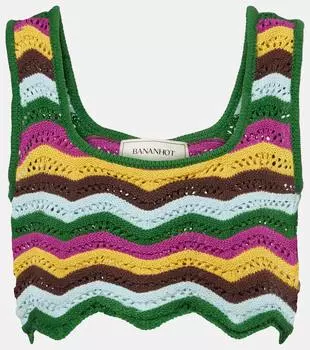 Ким вязаный топ из хлопковой смеси Bananhot, Fancy Stripes