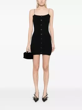 Kimhekim мини-платье из трикотажного полотна в рубчик, черный