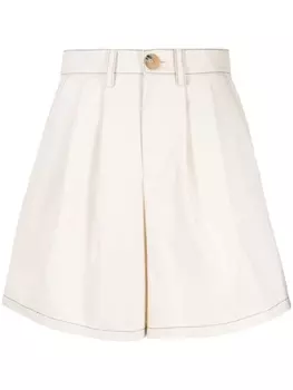 Kimhekim широкие шорты с контрастной строчкой, белый