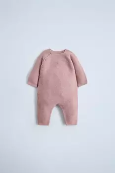 Кимоно с кабельной вязкой ZARA, светло-розовый