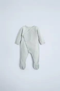 Кимоно с кабельной вязкой ZARA, светло-голубой
