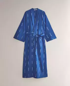 Кимоно Zara Home Tie-dye Cotton X Tensira, синий