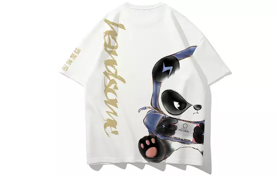 Kimura Sansha SANSYAS Футболка унисекс, Розовый лотос (продаются милые панды)