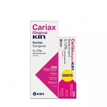 Kin Cariax Gingival жидкость для полоскания рта и зубная паста 500 мл + 75 мл
