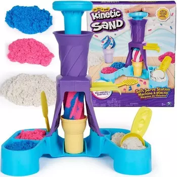 Kinetic Sand Набор мороженого с кинетическим песком Soft Serve Station + аксессуары