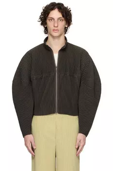 Кинетическая скульптура-куртка Homme Pliss Issey Miyake, коричневый