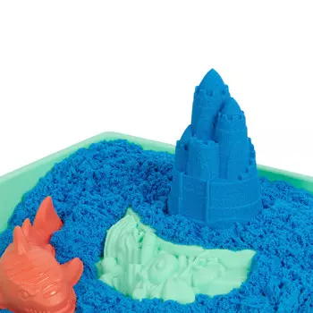 Кинетический песок - набор синей песочницы Kinetic Sand