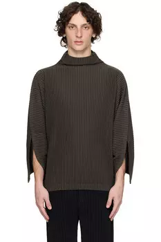 Кинетический водолазка-скульптура Homme Pliss Issey Miyake, коричневый