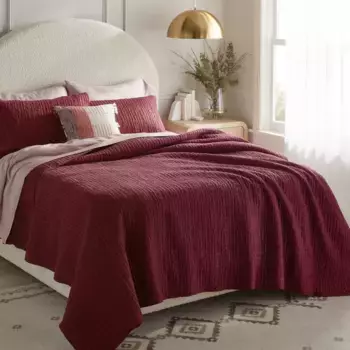King TENCEL Quilt Белый - Порог Threshold, цвет Wine Red