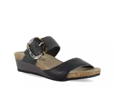 Kingdom Wedge Сандалии Naot, Midnight Black Leather