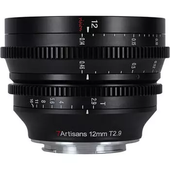 Кинообъектив 7Artisans 12mm T2.9 Vision Cine Lens, Canon RF Mount, черный