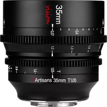 Кинообъектив 7Artisans 35mm T1.05 Vision Cine Lens, Fujifilm X Mount, черный