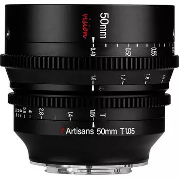 Кинообъектив 7Artisans 50mm T1.05 Vision Cine Lens, Fujifilm X Mount, черный