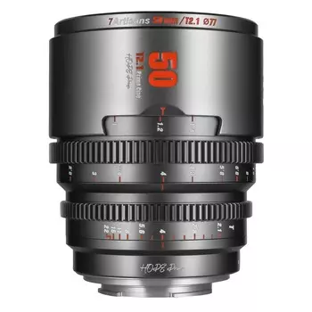 Кинообъектив 7Artisans Hope 50mm T2.1 S35 Cine Lens, Fujifilm X Mount, титановый серый