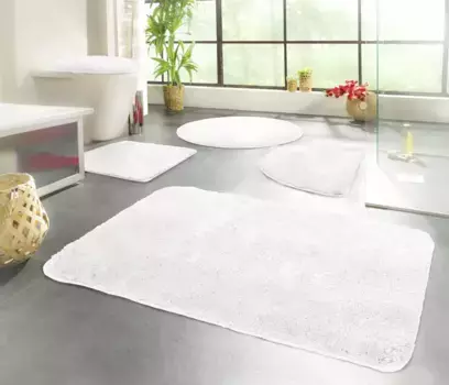 KiNZLER коврик для ванной "Chaozhou" прямоугольный (55х50 см), белый