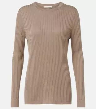 Кия топ с рубчиками The Row, бежевый