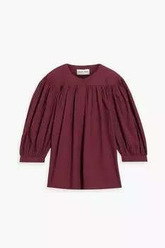 Кира блузка из хлопкового поплина со сборками ANTIK BATIK, бордовый