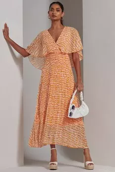 Кира в шифоне со складками Jolie Moi, оранжевый