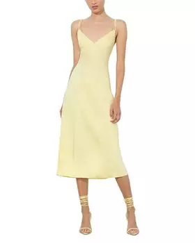 Киро платье-комбинация с V-образным вырезом Alice and Olivia, желтый