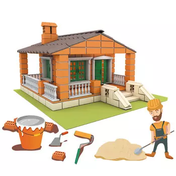 Кирпичи для постройки дома, 209 элементов, игрушка для детей Trifox