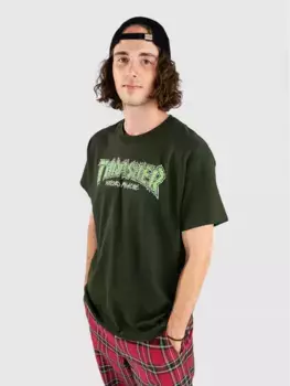 Кирпичная футболка Thrasher, зеленый