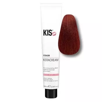 KIS KeraCream Color Перманентная крем-краска для волос 100 мл 5RK Интенсивная краска для волос с высокой степенью покрытия Кератиновая инфузия - дружелюбная к животным и экологически чистая
