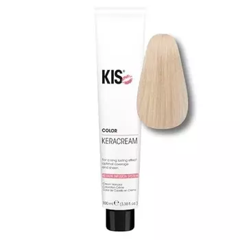 KIS KeraCream Color Перманентная крем-краска для волос 100 мл 12FB Интенсивная краска для волос с высокой степенью покрытия Кератиновая инфузия - дружелюбная к животным и экологически чистая