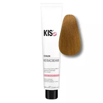 KIS KeraCream Color Перманентная крем-краска для волос 100 мл 7T Интенсивная краска для волос с высокой степенью покрытия Кератиновая инфузия - Подходит для животных и экологически устойчива