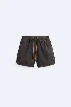 Кислотная стирка плавательных шортов Zara, серый
