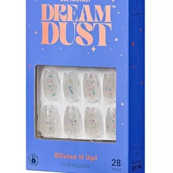 KISS Gel Fantasy False Glue On Nails Dream Dust 28 Короткая длина Coffin Mood Dust