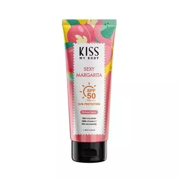 Kiss My Body Солнцезащитная парфюмерная сыворотка SPF 50 PA++++ Sexy Margarita 180 G, Peach