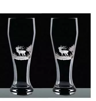 Kisslinger 2 стакана для пшеничного пива Hirsch Dema 0,3л высота 20см набор из 2 шт