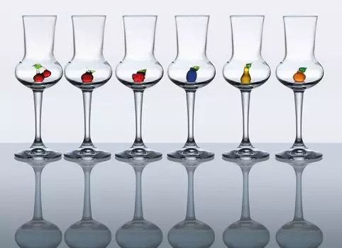 Kisslinger Grappa Riserva хрустальные фрукты склеенные 6 шт