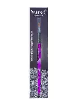 Кисть для геля BLING Professional, размер 4, мраморная.