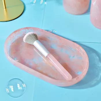 Кисть для макияжа PRIYA розовая 14 см HOMLA