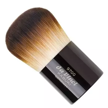 Кисть для пудры Кабуки с дорожной коробкой Vegan, ручная работа в Германии, Da Vinci