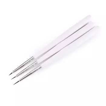 Кисти для декора Cosmetics Zone - короткая щетина, набор 3 шт.