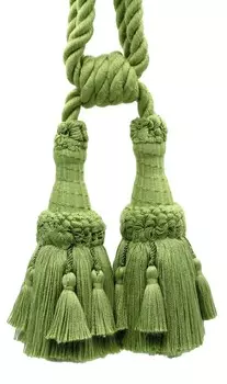 Кисточки для штор с подхватом Decopro, желто-зеленый