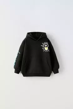 Кит харинг худи ZARA, черный