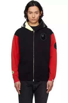 Китайская акула худи на молнии Bape, черный