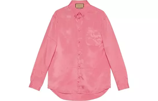 Китайская новогодняя рубашка мужская розовая Gucci, розовый