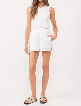 Китайские белые шорты с вышивкой Another Love, белый
