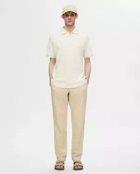 Китайские мужские брюки Selected, кремовый