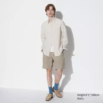 Китайские шорты UNIQLO, бежевый