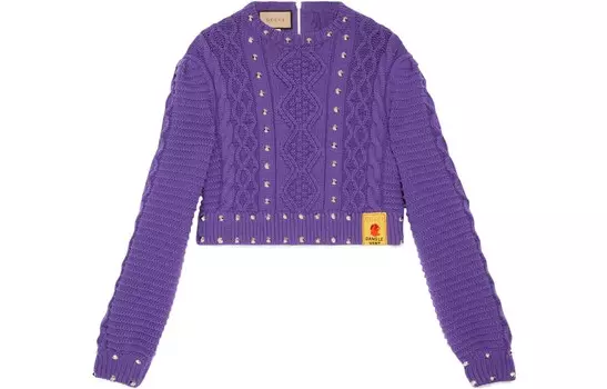 Китайский новогодний свитер женский фиолетовый Gucci